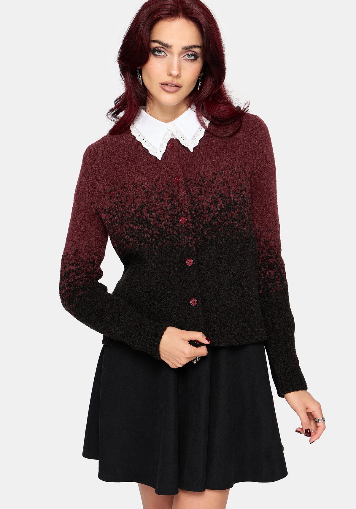 Noira Ombre Bouclé Knit Cardigan