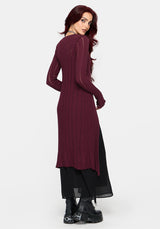 Faylin Ladder Stitch Longline Cardigan