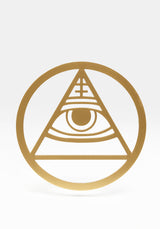 ALL-SEEING EYE BRASS COASTER