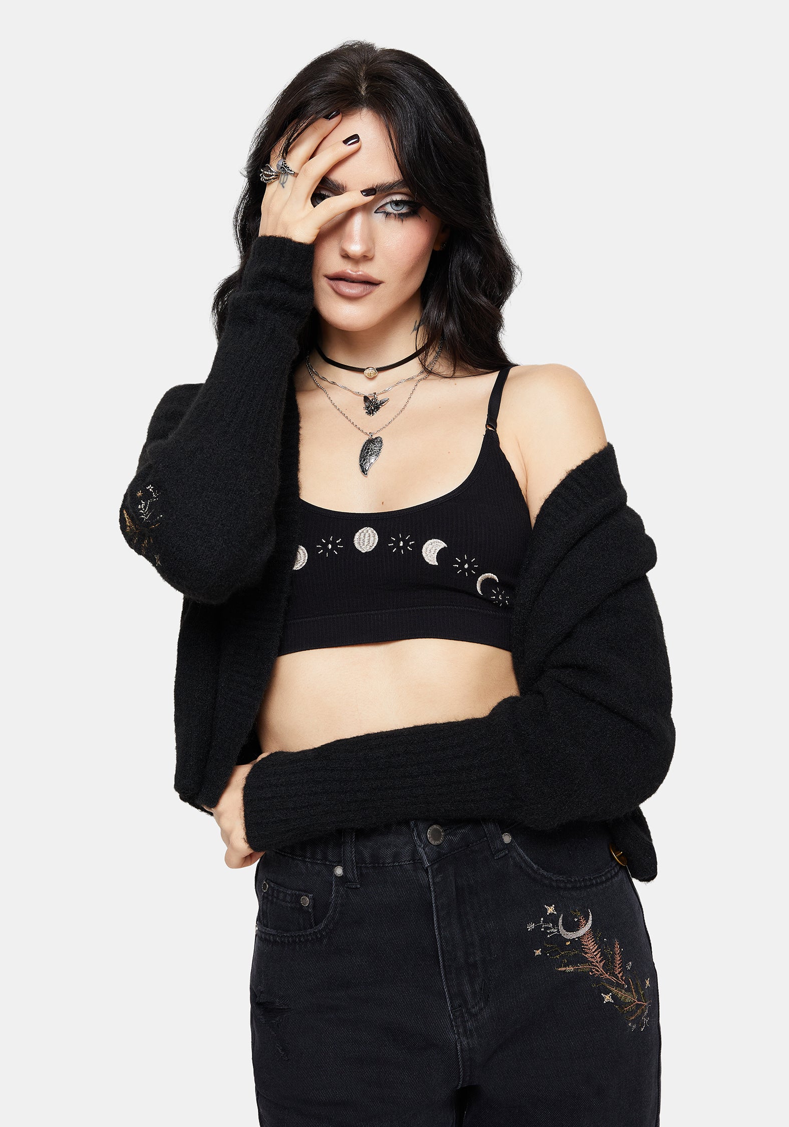 Griffinfly Embroidered Seamless Bralet Set