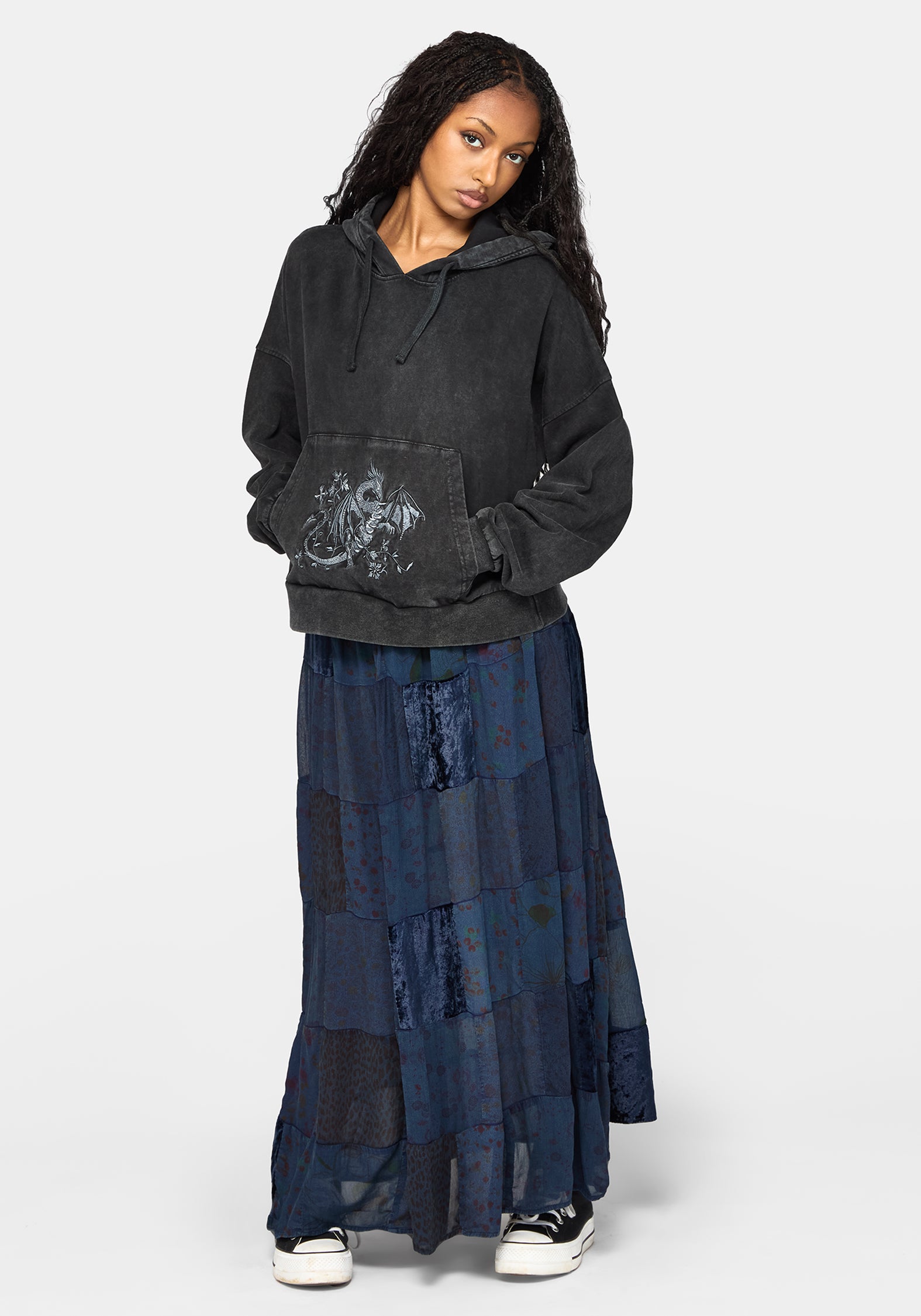 Mira Dragon Embroidered Hoody