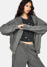 Mio Witches Knot Distressed Seam Hoody