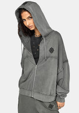Mio Witches Knot Distressed Seam Hoody