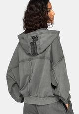 Mio Witches Knot Distressed Seam Hoody