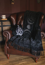 Trinity Moon Embroidered Throw