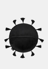 Trinity Moon Embroidered Round Cushion