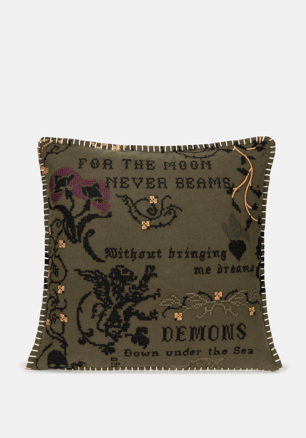 Ophidian Cross Stitch Kissen