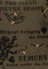 Ophidian Cross Stitch Kissen