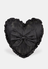 Hellie Heart Frill Bow Cushion
