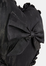 Hellie Heart Frill Bow Cushion