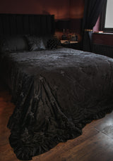Vurlo Crushed Velvet Embroidered Cross Blanket