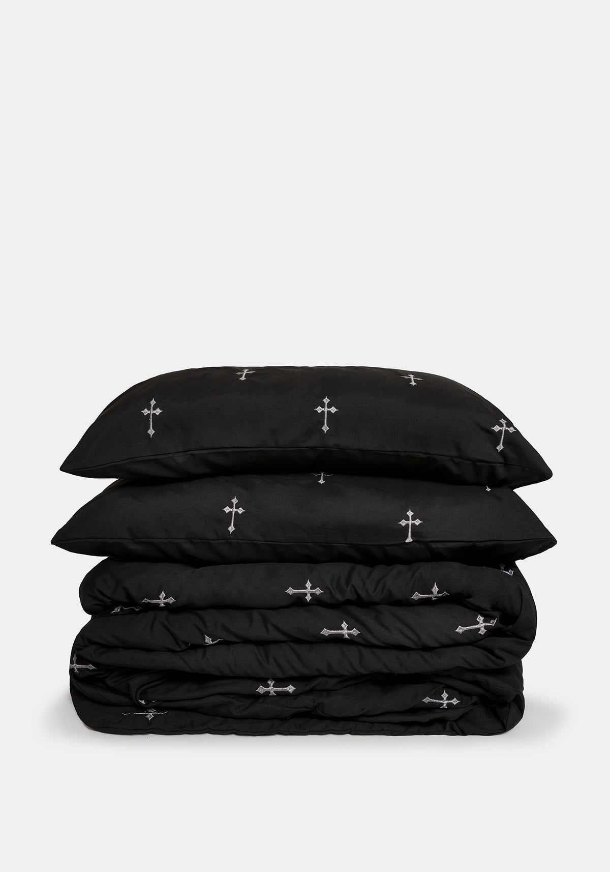 Vurlo Embroidered Cross Bedding - EU Double