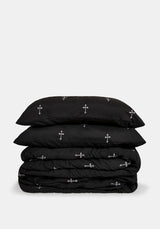 Vurlo Embroidered Cross Bedding - EU King