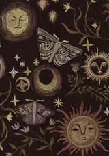 Rhea Baumwolle Mischung Motte Und Mond Druck Mini Rüsche Kleid