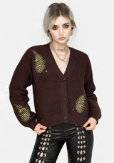 Vasilisa Bestickt Gestrickt Cardigan