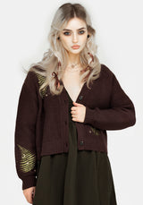 Vasilisa Bestickt Gestrickt Cardigan