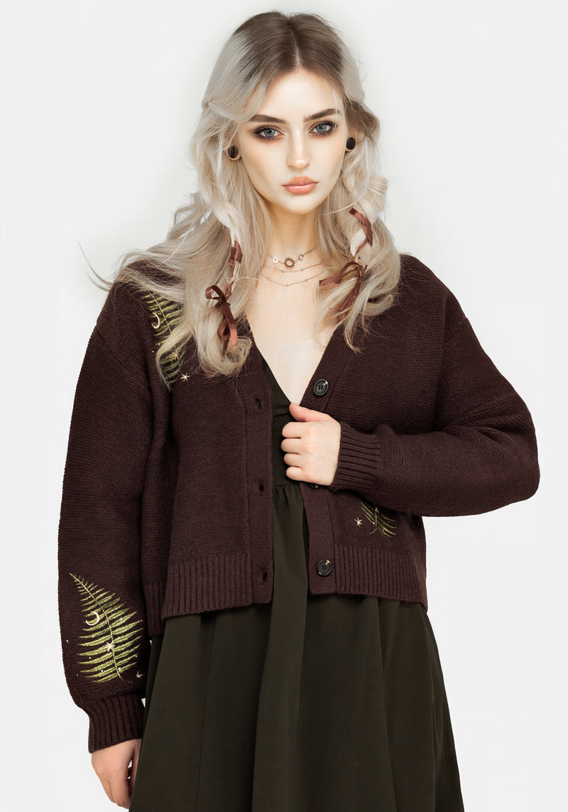Vasilisa Bestickt Gestrickt Cardigan