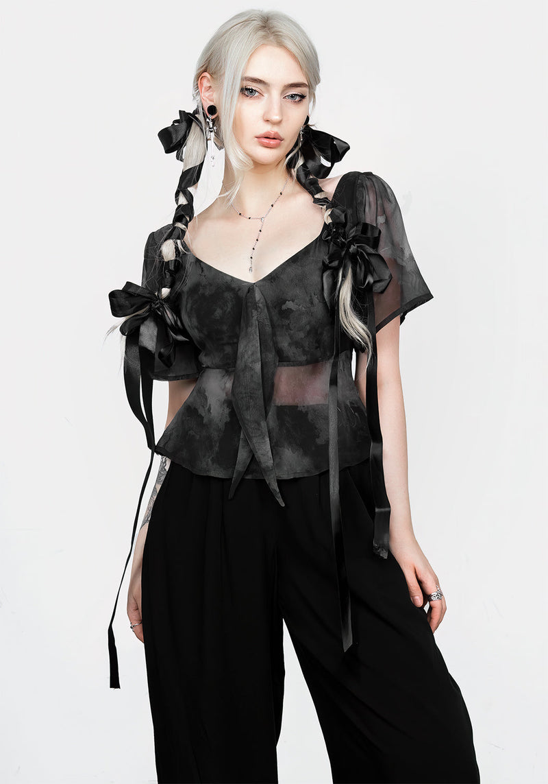 Tempest Krawatte Peplum Top