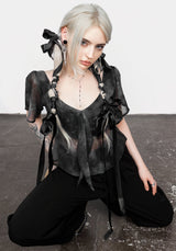 Tempest Krawatte Peplum Top