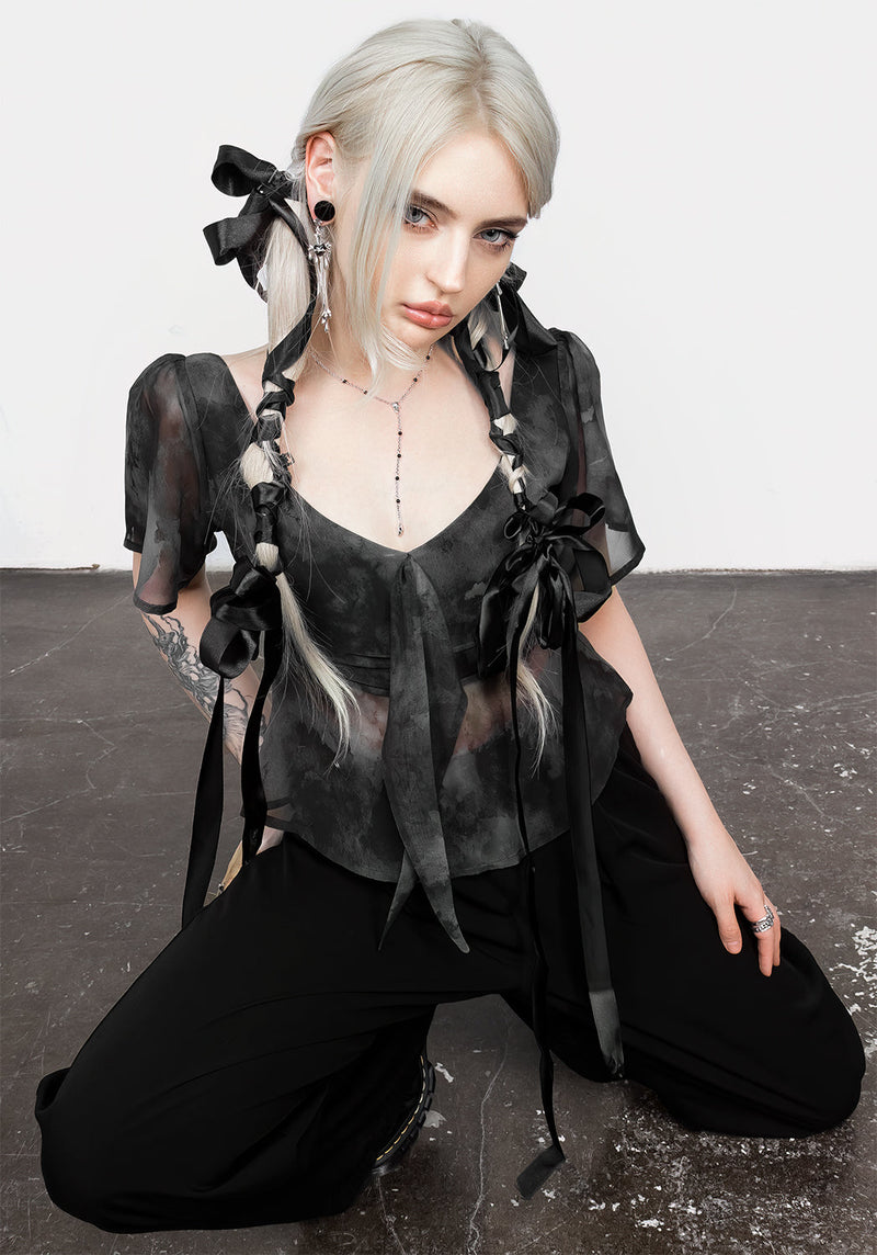 Tempest Krawatte Peplum Top