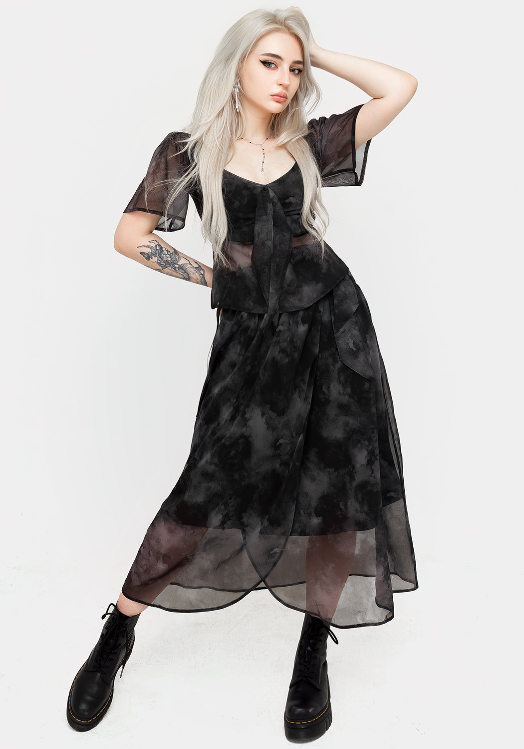 Tempest Krawatte Taille Midaxi-Kleid Rock