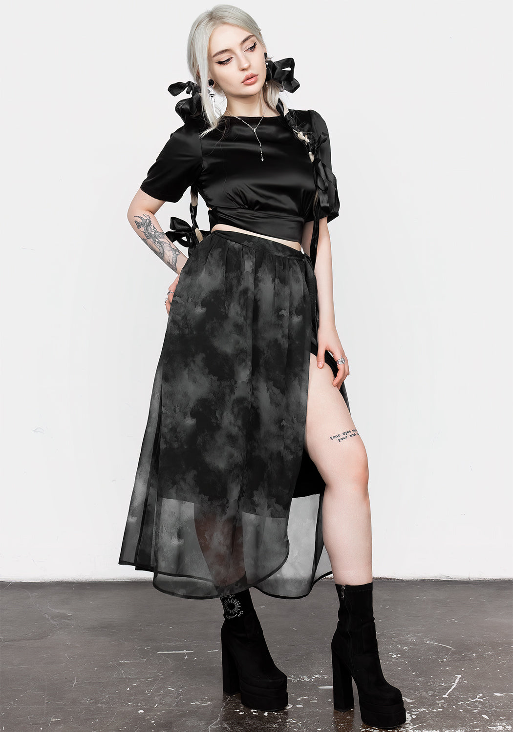 Tempest Krawatte Taille Midaxi-Kleid Rock