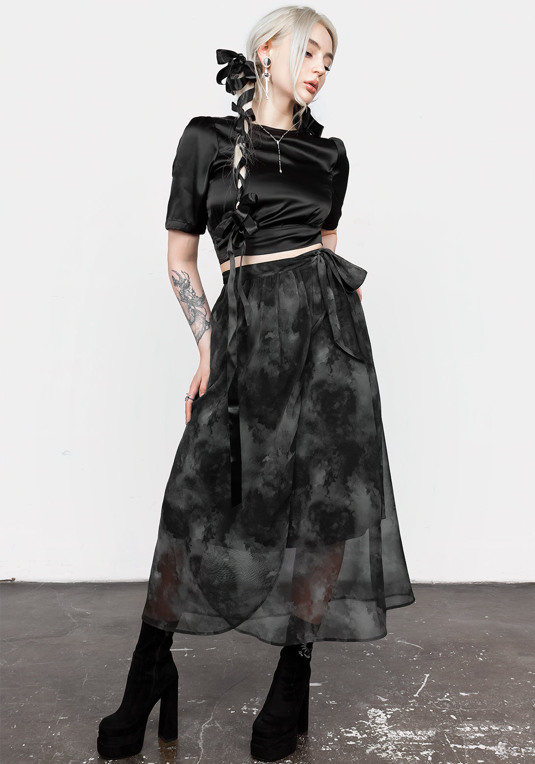 Tempest Krawatte Taille Midaxi-Kleid Rock