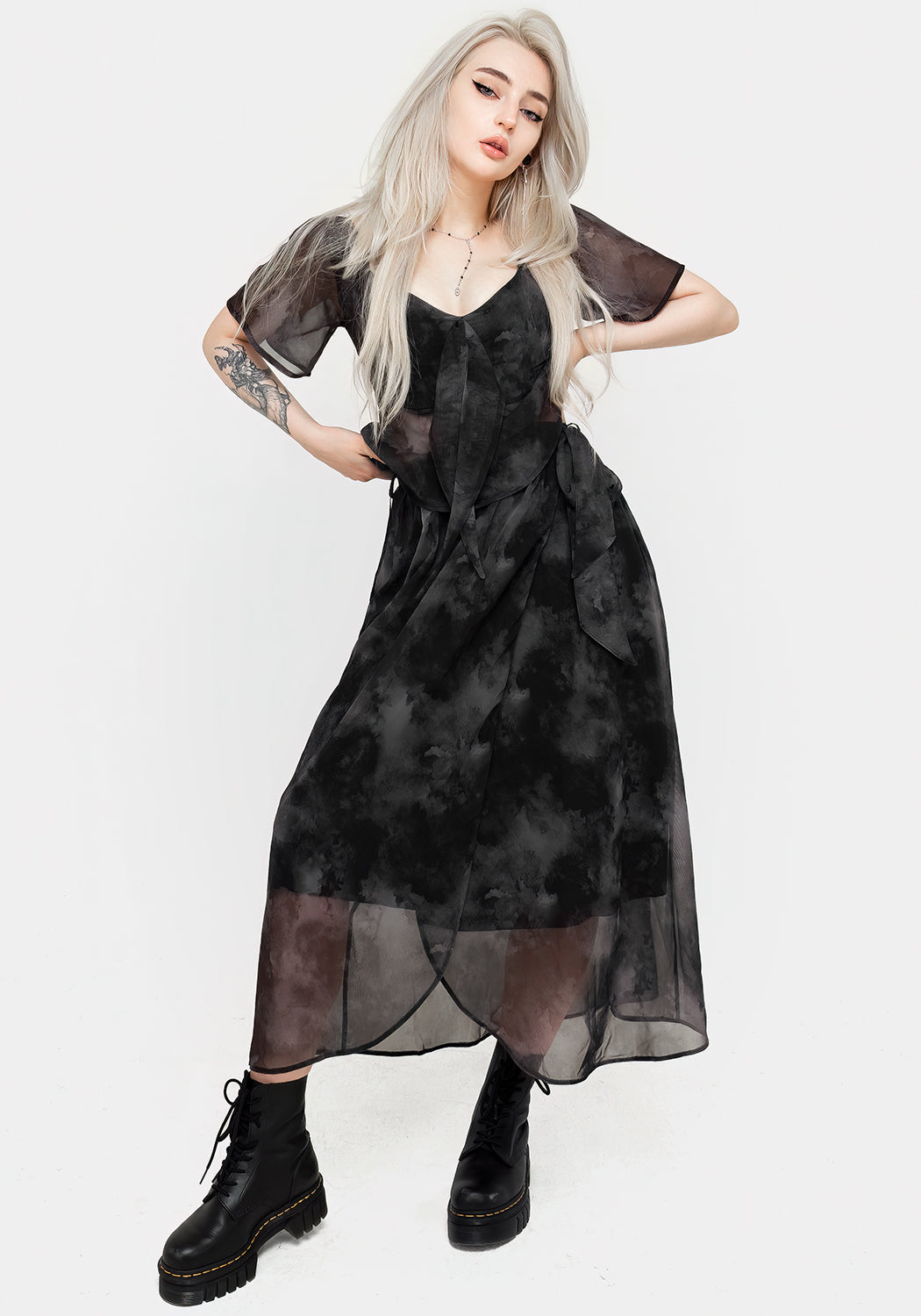 Tempest Krawatte Taille Midaxi-Kleid Rock