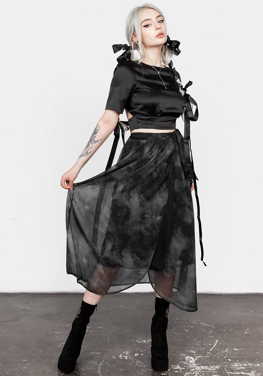 Tempest Krawatte Taille Midaxi-Kleid Rock