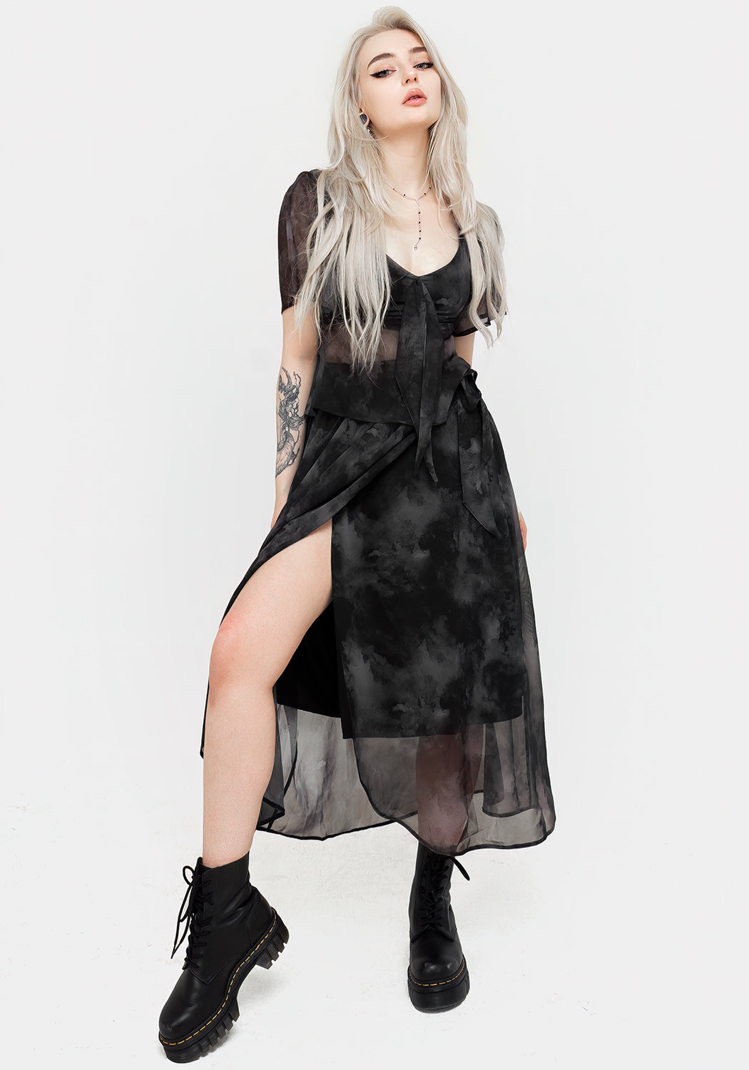 Tempest Krawatte Taille Midaxi-Kleid Rock