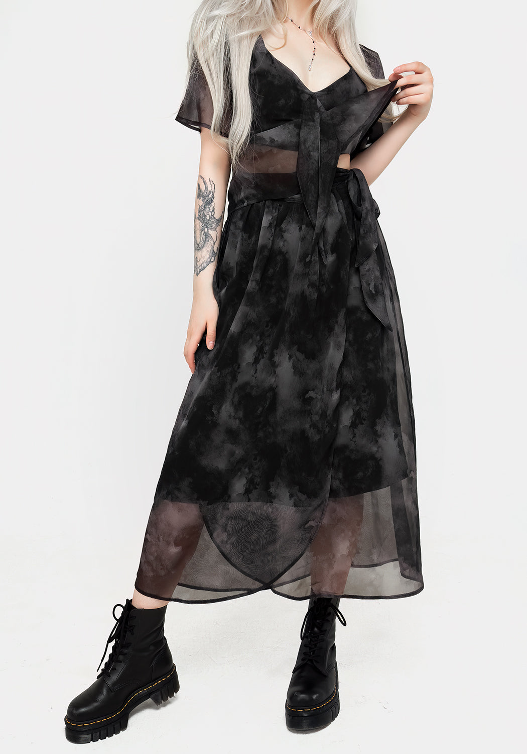 Tempest Krawatte Taille Midaxi-Kleid Rock