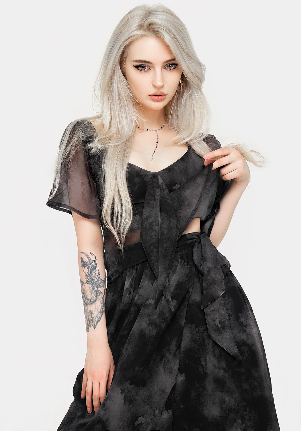 Tempest Krawatte Taille Midaxi-Kleid Rock