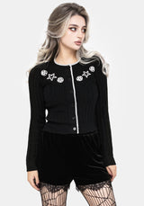 Pentagramm Bestickt Cardigan