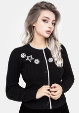Pentagramm Bestickt Cardigan