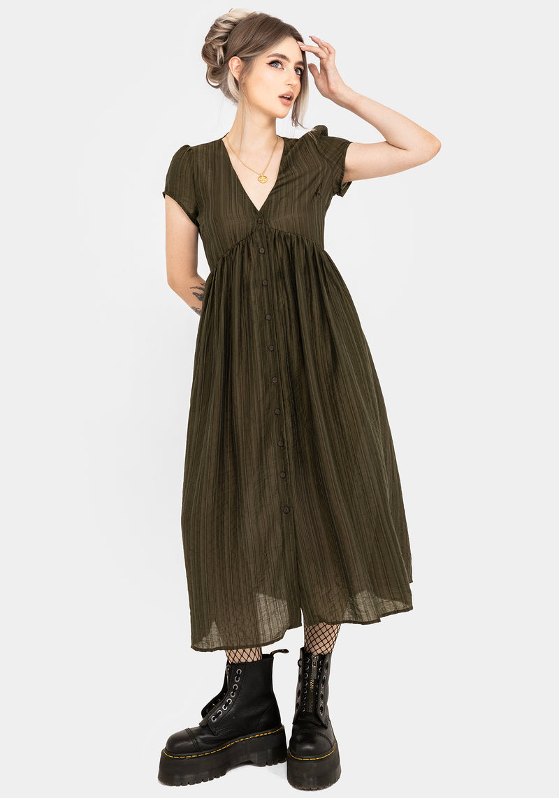 Infinity Knopf Hoch Midaxi Kleid