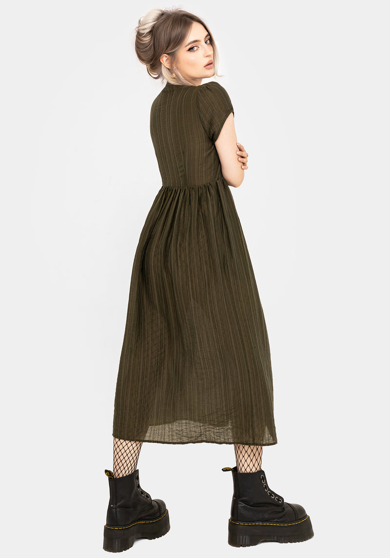Infinity Knopf Hoch Midaxi Kleid