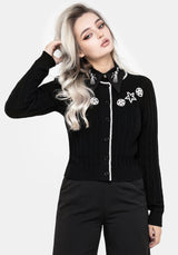 Pentagramm Bestickt Cardigan
