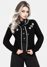 Pentagramm Bestickt Cardigan