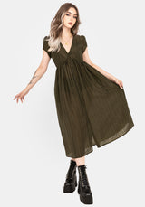Infinity Knopf Hoch Midaxi Kleid