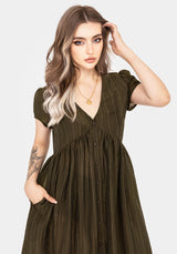 Infinity Knopf Hoch Midaxi Kleid