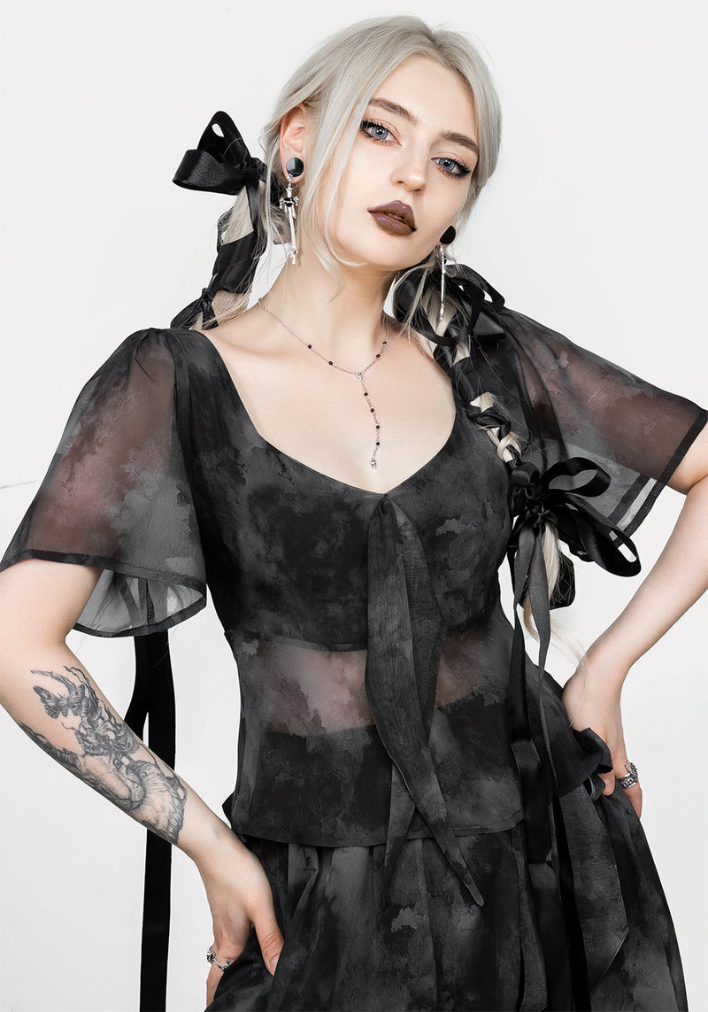 Tempest Krawatte Peplum Top