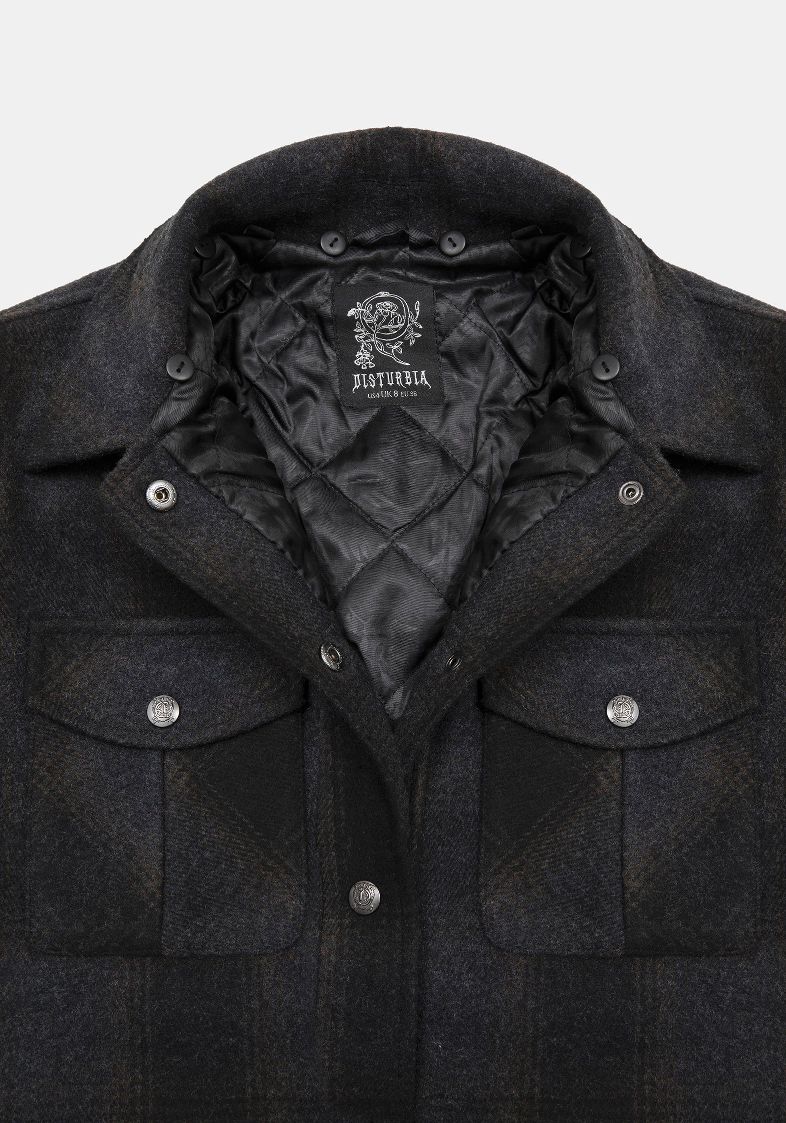 Marceline Hooded Pocket Check Shacket