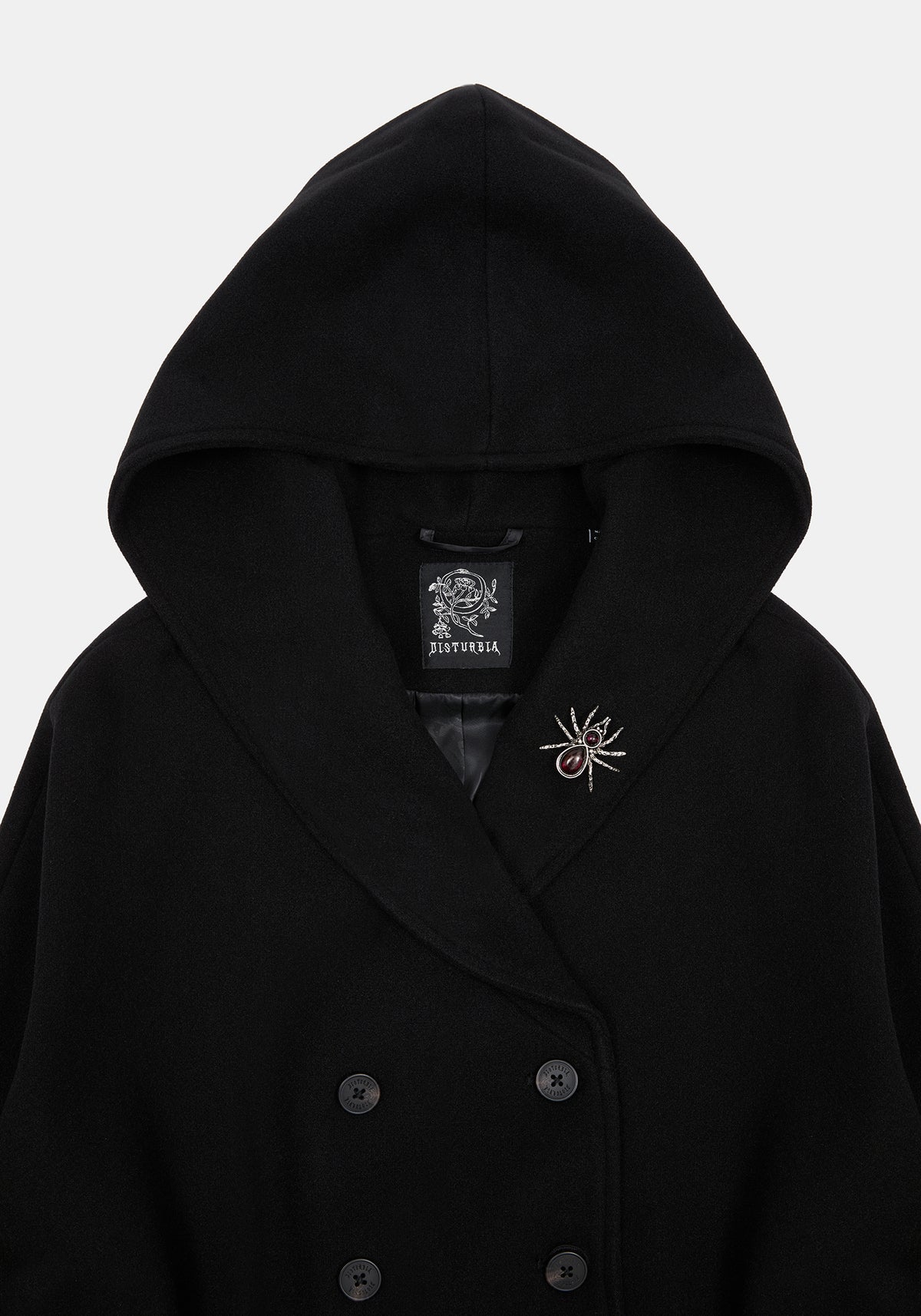 Althea Mit Kapuze Spider Pin Detail Cape