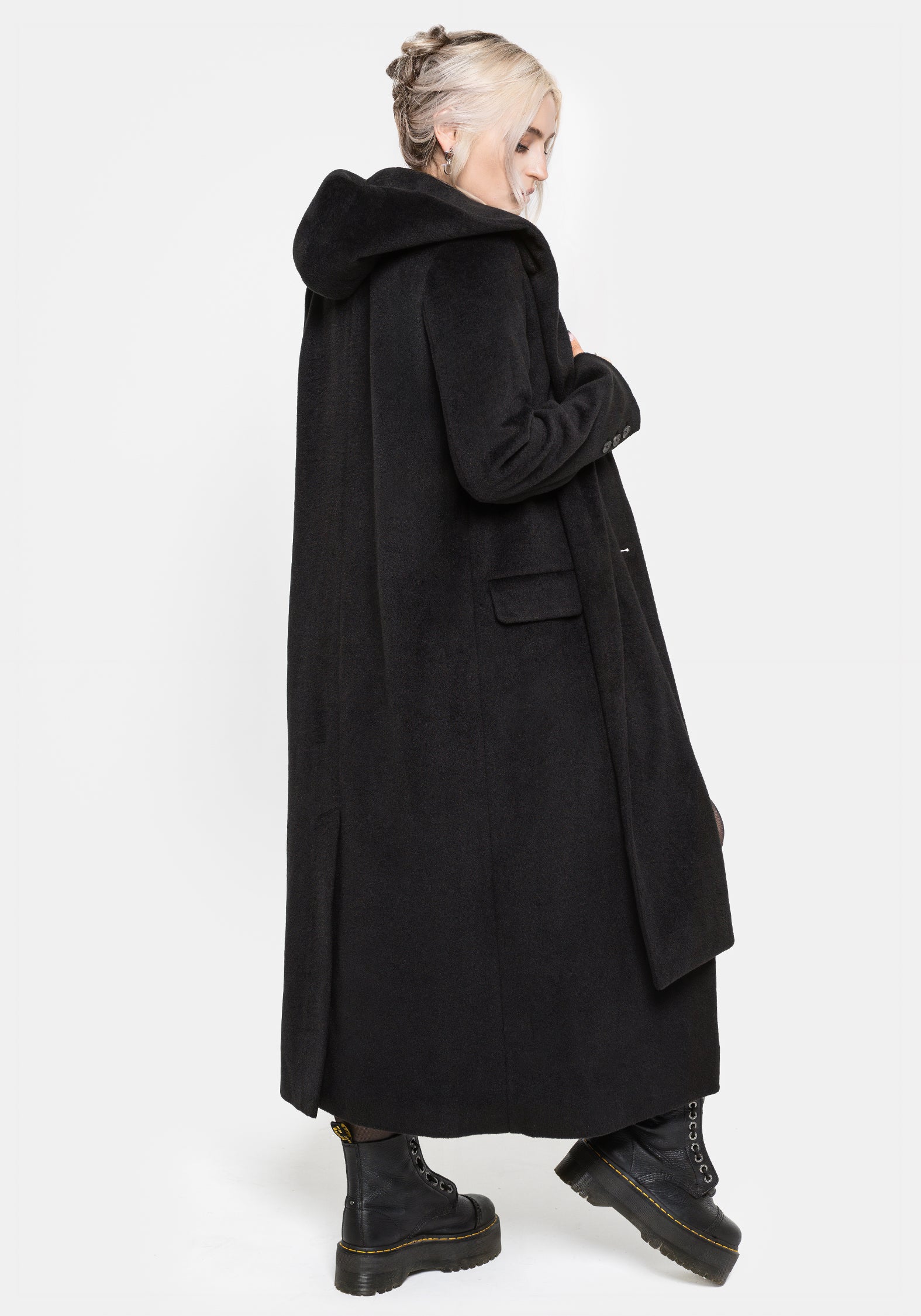 Lethe Mit Kapuze Scarf Lang geschnitten Mantel