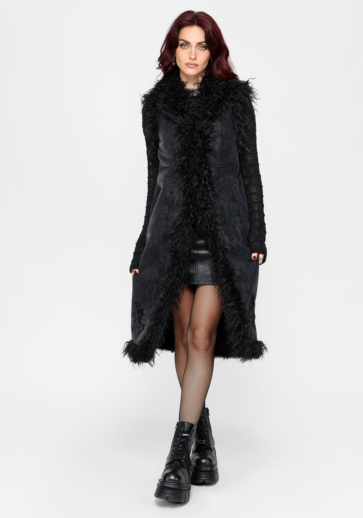 Hexweave Bestickt Langschnitt Gilet