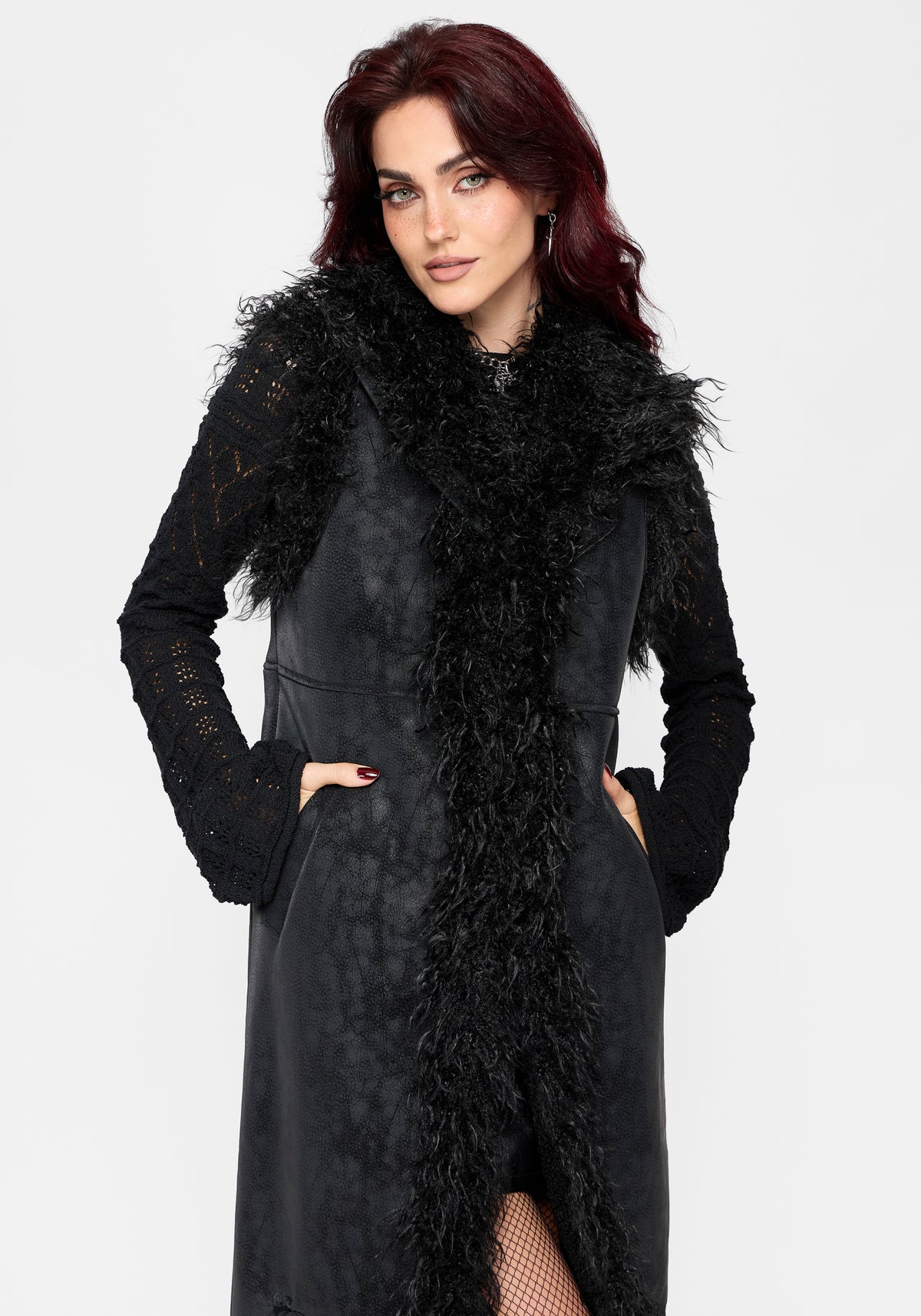 Hexweave Bestickt Langschnitt Gilet