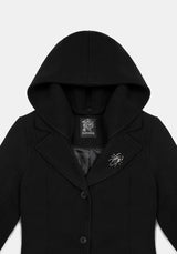 Cyrene Removable Hood Coat - Black