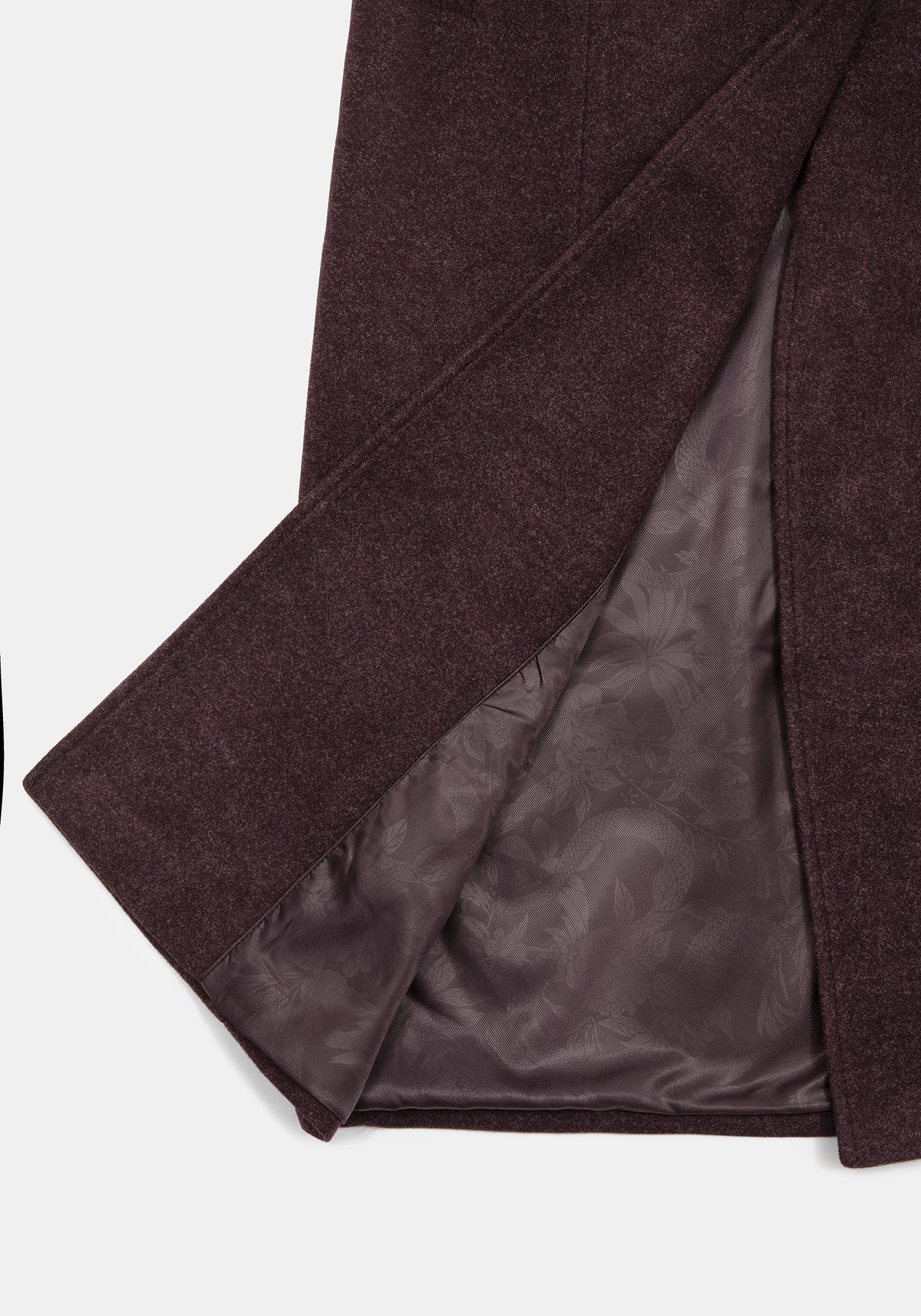Abyss Bindung Taille Double Breasted Mantel With Schlange Brooch - Plum