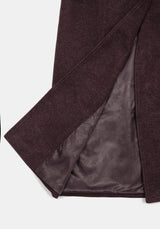 Abyss Bindung Taille Double Breasted Mantel With Schlange Brooch - Plum