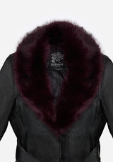 Effina Fur Collar Lang geschnitten Mantel